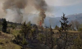 Πυρκαγιά σε εξέλιξη στο Τροβάτο Ευρυτανίας - Σπεύδει πεζοπόρο από την Π.Υ. Μουζακίου
