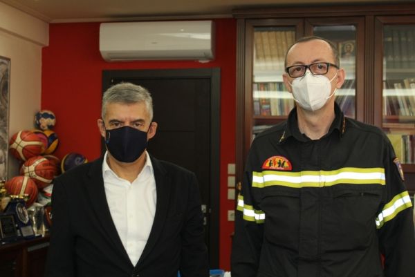 Στον Περιφερειάρχη Θεσσαλίας ο νέος Διοικητής της Πυροσβεστικής Υπηρεσίας Λάρισας, Πύραρχος Σάββας Τσολάκης