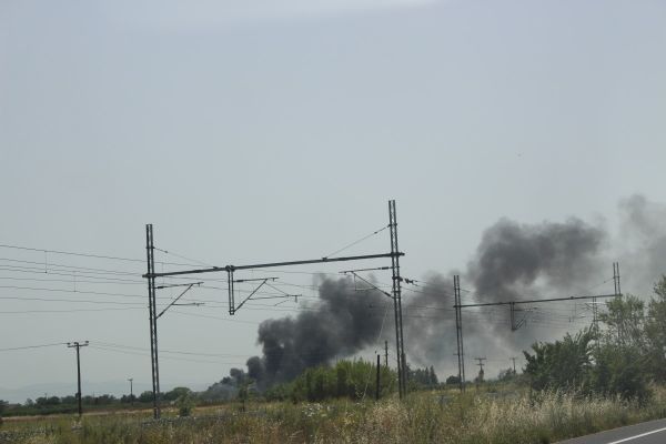 Πυρκαγιά ξέσπασε το πρωί της Πέμπτης (23/6) έξω από τη Λάρισα, κοντά στο Ελευθεραί