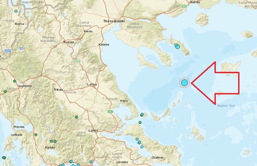 Σεισμική δόνηση 4,6 Ρίχτερ στον θαλάσσιο χώρο μεταξύ Σποράδων και Χαλκιδικής