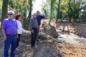 Αυτοψία Δημ. Κουρέτα στον ποταμό Καράμπαλη για τις αντιπλημμυρικές εργασίες που είναι σε εξέλιξη