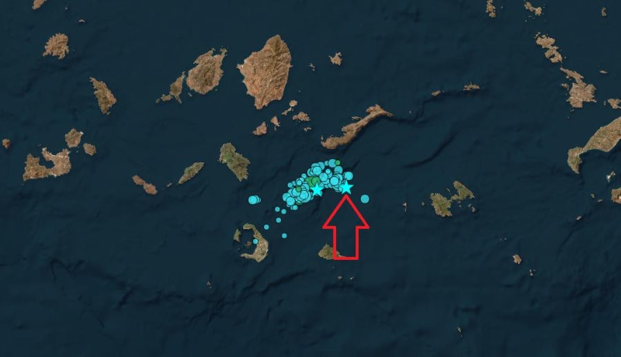 5,0 Ρίχτερ το πρωί της Τρίτης (18/2) κοντά στην Αμοργό