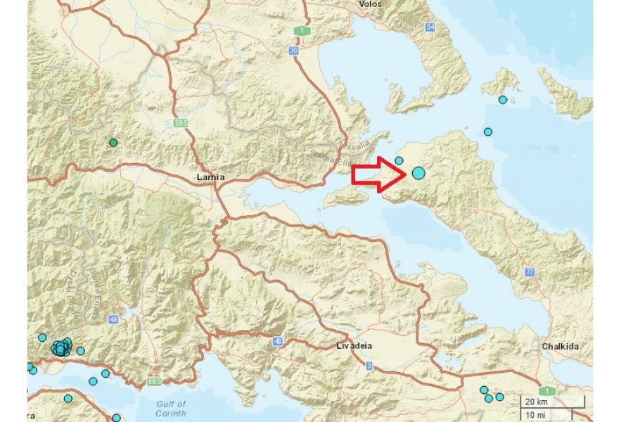 Σεισμός 3,9 Ρίχτερ στη βόρεια Εύβοια