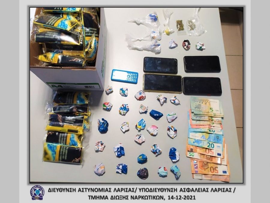4 συλλήψεις στη Λάρισα για κάνναβη και αφορολόγητο καπνό