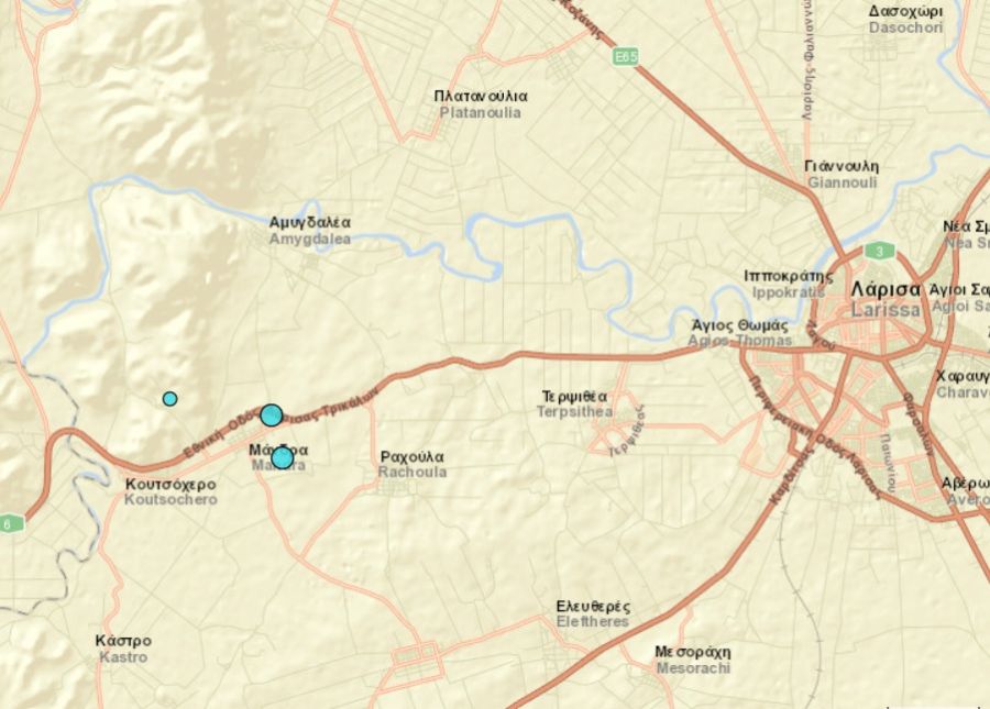 Σεισμός 3,3 Ρίχτερ το βράδυ της Παρασκευής στη Μάνδρα Λάρισας