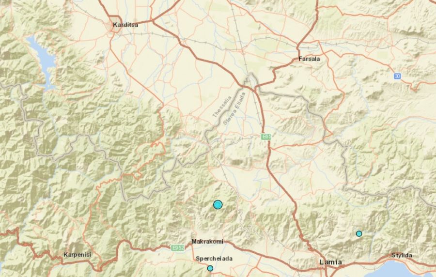 Σεισμός 3,2 Ρίχτερ στα όρια των Νομών Καρδίτσας και Φθιώτιδας