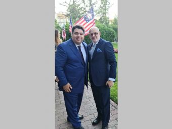 Ο Υποψήφιος Δήμαρχος Παλαμά, Νίκος Ράπτης προσκεκλημένος του Αμερικανού Πρέσβη στην Ελλάδα George James Tsunis