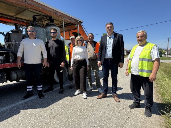 Τις εργασίες διαγράμμισης του οδικού δικτύου της Π.Ε. Καρδίτσας επισκέφθηκε ο Αντιπεριφερειάρχης Κ. Τέλιος