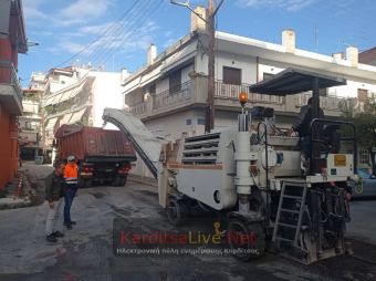 Καρδίτσα: Ξεκίνησαν οι εργασίες για την ασφαλτόστρωση της οδού Λαχανά (+Φωτο +Βίντεο)