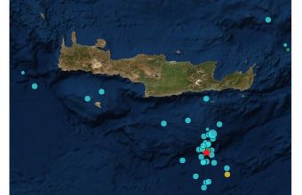 "Κούνησε" εκ νέου δυνατά τη νύχτα στα νότια της Κρήτης