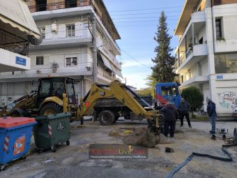 Καρδίτσα: Σε εξέλιξη εργασίες αποκατάστασης σε αγωγό της ΔΕΥΑΚ στη διασταύρωση των οδών Πλαστήρα και Γιαννιτσών (+Φωτο)