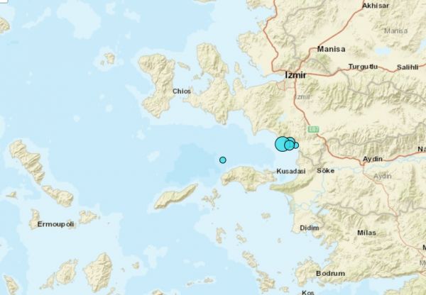 Σεισμός 4,8 Ρίχτερ κοντά στη Σάμο