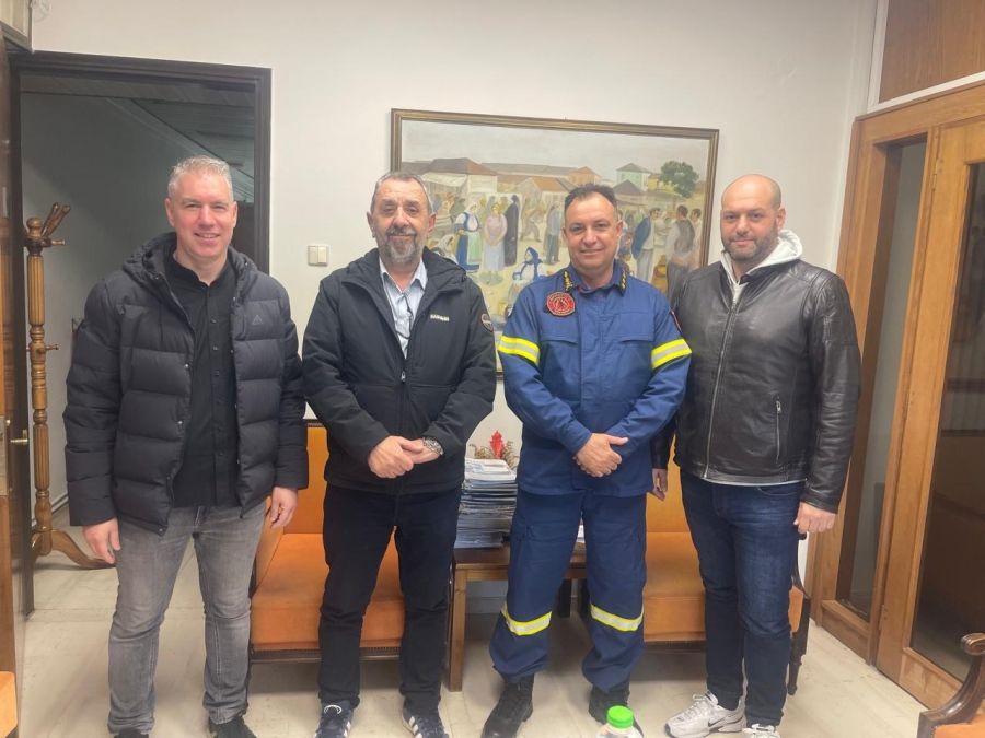 Επίσκεψη του Πύραρχου &amp; Διοικητή των Πυροσβεστικών Υπηρεσιών στο Επιμελητήριο Καρδίτσας