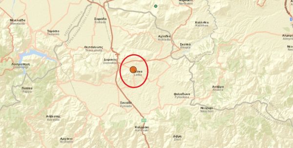 Σεισμική δόνηση 4,2 Ρίχτερ με επίκεντρο το Δομοκό κούνησε και το ν. Καρδίτσας