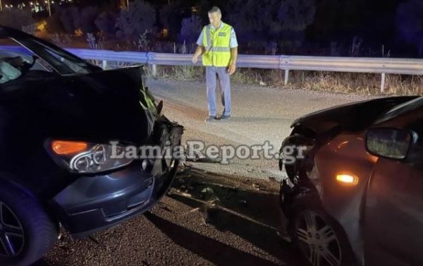 Λαμία: Μετωπική στον παράδρομο με μία τραυματία