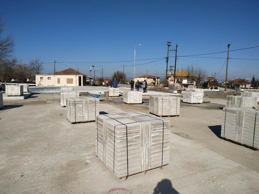Σε εξέλιξη βρίσκεται η ανάπλαση της κεντρικής πλατείας στην Τοπική Κοινότητα Ριζοβουνίου