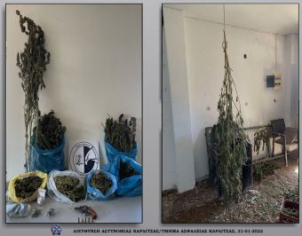 Δύο συλλήψεις ανδρών στην ευρύτερη περιοχή των Σοφάδων για κάνναβη και περίστροφο