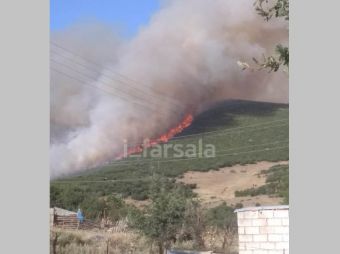 Πυρκαγιά κοντά στο χωριό Κιτίκι Φαρσάλων