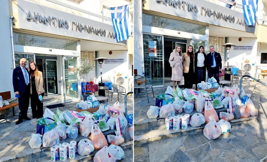 ΙΑΣΩ Θεσσαλίας: Τρόφιμα και εορταστικό γεύμα στο Δημοτικό Γηροκομείο Λάρισας