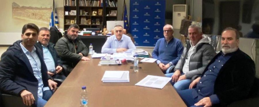 Συνάντηση Περιφερειάρχη Δημ. Κουρέτα με τις εργοληπτικές εταιρίες αποκατάστασης των ζημιών από τα φαινόμενα Daniel - Elias