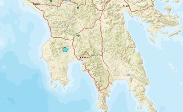 Σεισμός 4,7 Ρίχτερ κοντά στην Καλαμάτα