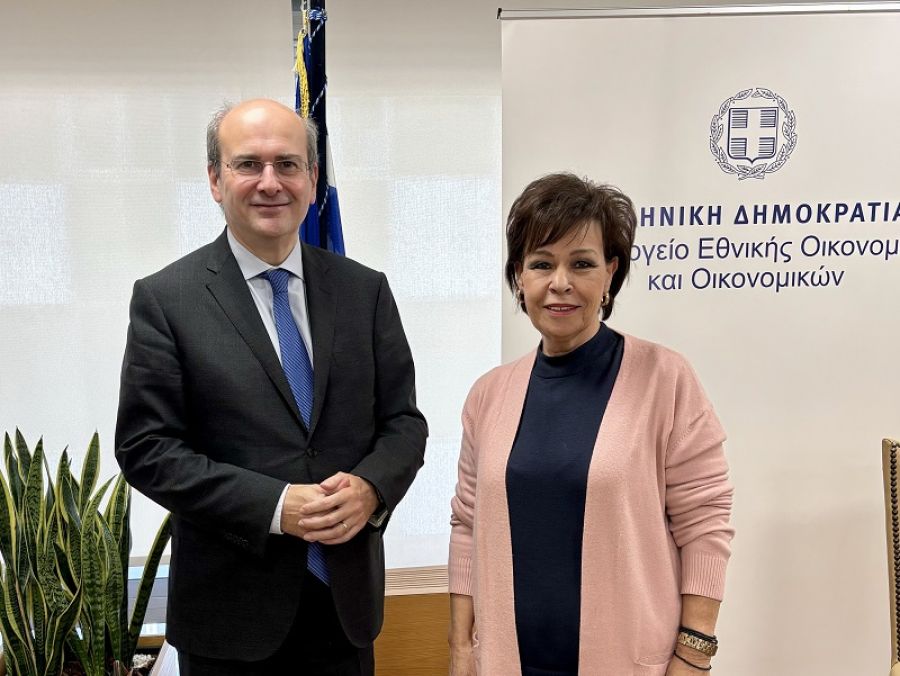 Συνάντηση με τον Υπ. Οικονομικών K. Χατζηδάκη και την Γ.Γ. Δημόσιας Περιουσίας για τις διεκδικήσεις του δημοσίου, ιδιοκτησίας Καρδιτσιωτών είχε η Ασημίνα Σκόνδρα