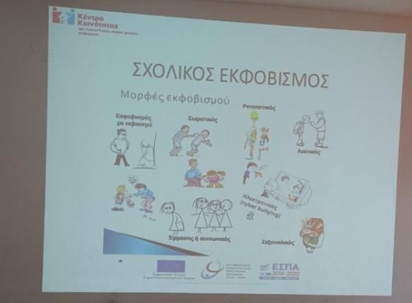 Ενημερωτική Δράση «Σχολικός Εκφοβισμός, Βία και Επιθετικότητα εντός σχολικού πλαισίου» στο Δημοτικό Σχολείο Κέδρου