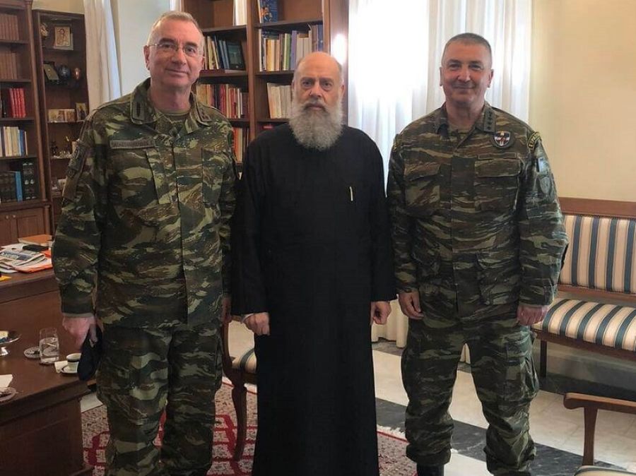 Εθιμοτυπική επίσκεψη στον Μητροπολίτη κ. Τιμόθεο από τον Διοικητή της 1ης Στρατιάς Αντιστρατήγο Στ. Παπασταθόπουλου