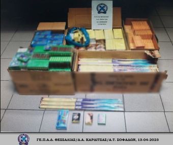 Κατασχέθηκαν συνολικά 92.532 βεγγαλικά - κροτίδες &amp; δυναμιτάκια στους Σοφάδες - Μία σύλληψη