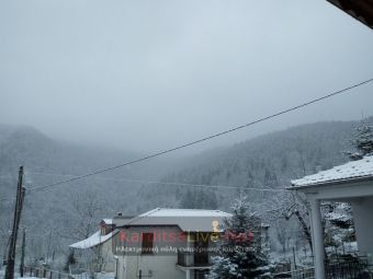 Μαρτιάτικο χιόνι στα ορεινά της Καρδίτσας το πρωί της Παρασκευής (+Φωτο +Βίντεο)