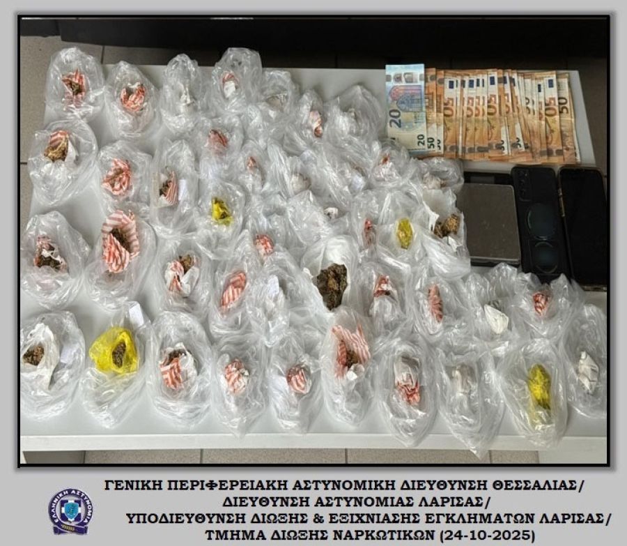 Λάρισα: Συνελήφθησαν δύο αλλοδαποί για διακίνηση και κατοχή κάνναβης