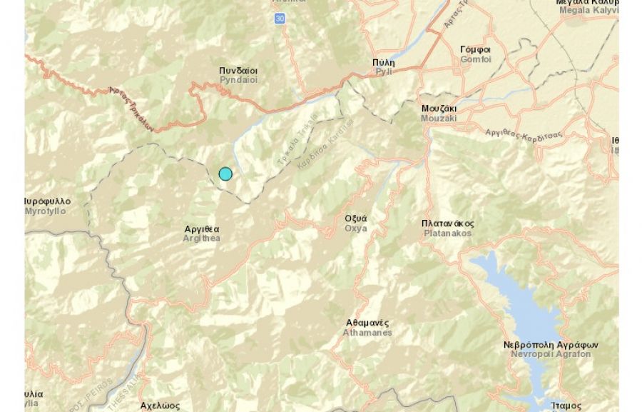 Σεισμός 3,3 Ρίχτερ στα ορεινά της Καρδίτσας