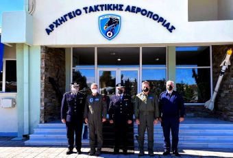Επίσκεψη του Γενικού Περιφερειακού Αστυνομικού Διευθυντή Θεσσαλίας στον Αρχηγό Τακτικής Αεροπορίας