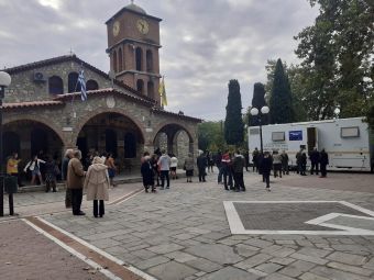 Εμβολιασμοί από την Κινητή Μονάδα της 5η ΥΠΕ στον προαύλιο χώρο του Ι.Ν. της Ζωοδόχου Πηγής στο Αργυροπούλι