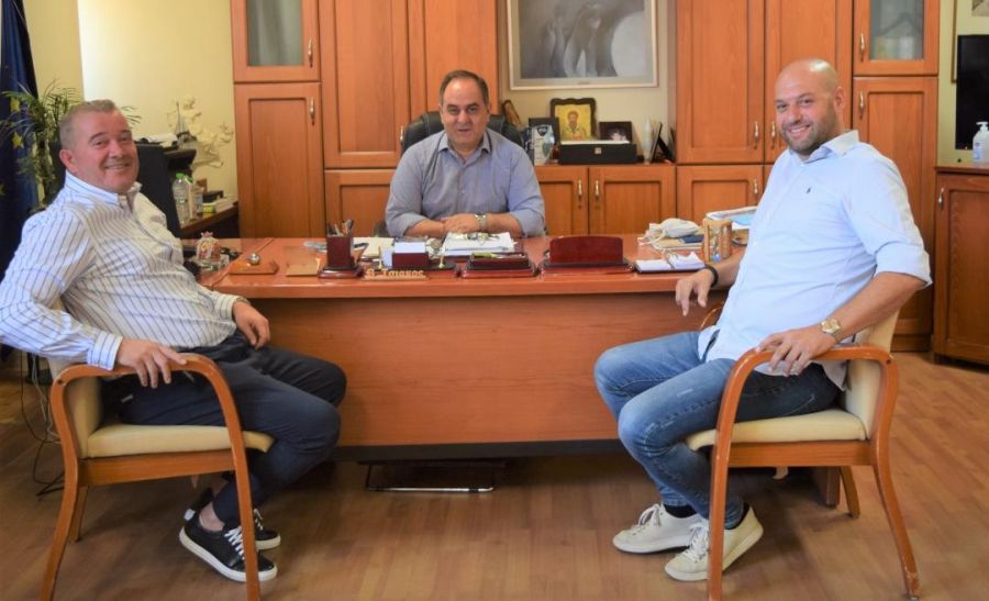 Επίσκεψη εκπροσώπων του ΕΒΕ στο Δήμαρχο Καρδίτσας για την Εμποροβιοτεχνική Έκθεση