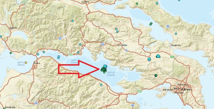 Σεισμός 3,8 Ρίχτερ στον Κορινθιακό κόλπο τα ξημερώματα της Δευτέρας (25/9)