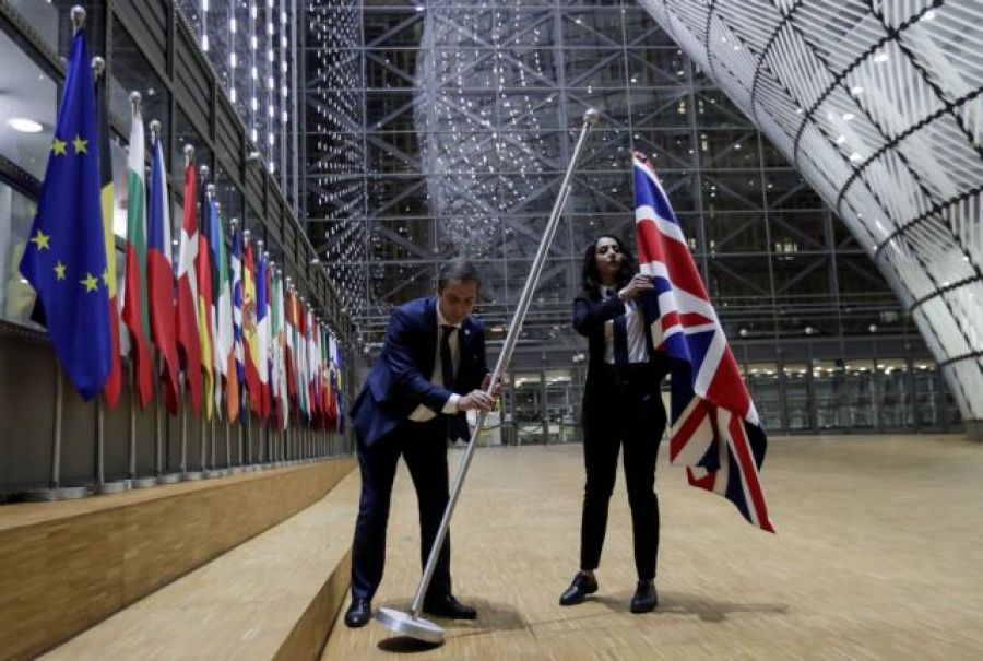 Brexit: Υπεστάλη η σημαία της Βρετανίας από το κτίριο του Ευρωπαϊκού Συμβουλίου