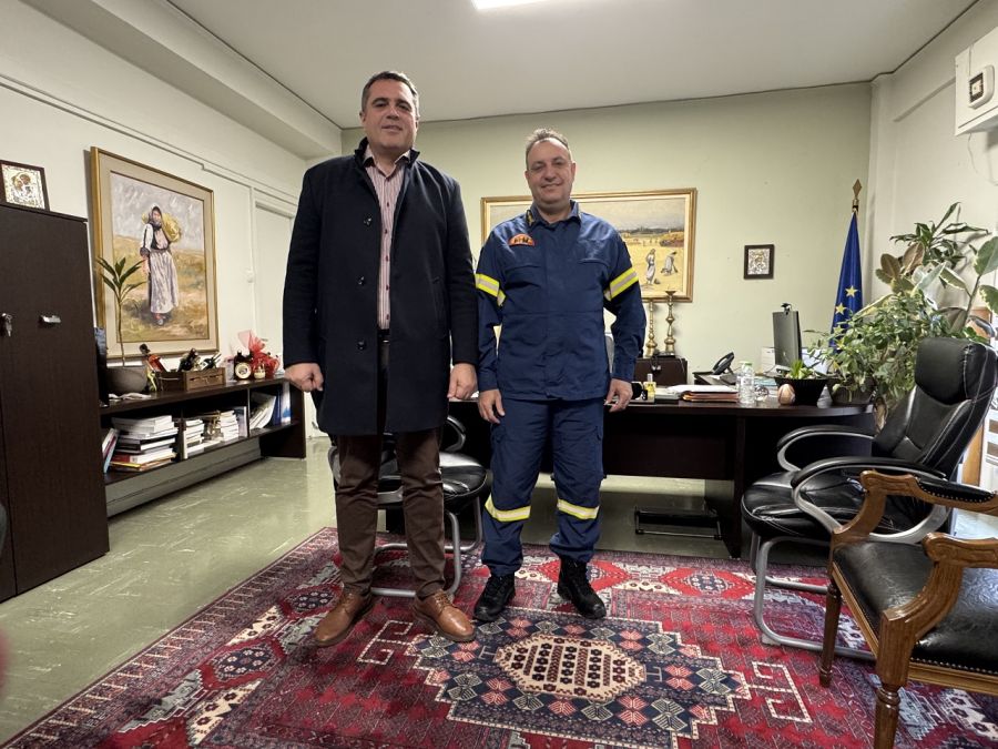 Εθιμοτυπική συνάντηση του Αντιπεριφερειάρχη Καρδίτσας με το νέο Διοικητή των Π.Υ. του ν. Καρδίτσας