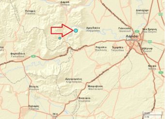 Σεισμός 3,4 Ρίχτερ με επίκεντρο στην Αμυγδαλέα Λάρισας