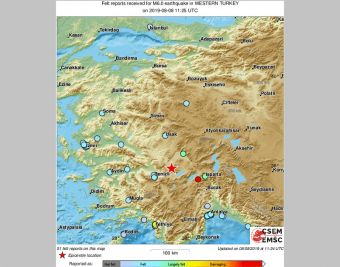 Ισχυρή σεισμική δόνηση 5,9 Ρίχτερ στην Τουρκία