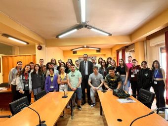Μαθητές του ERASMUS στον Αντιπεριφερειάρχη ΠΕ Καρδίτσας Κωστή Νούσιο