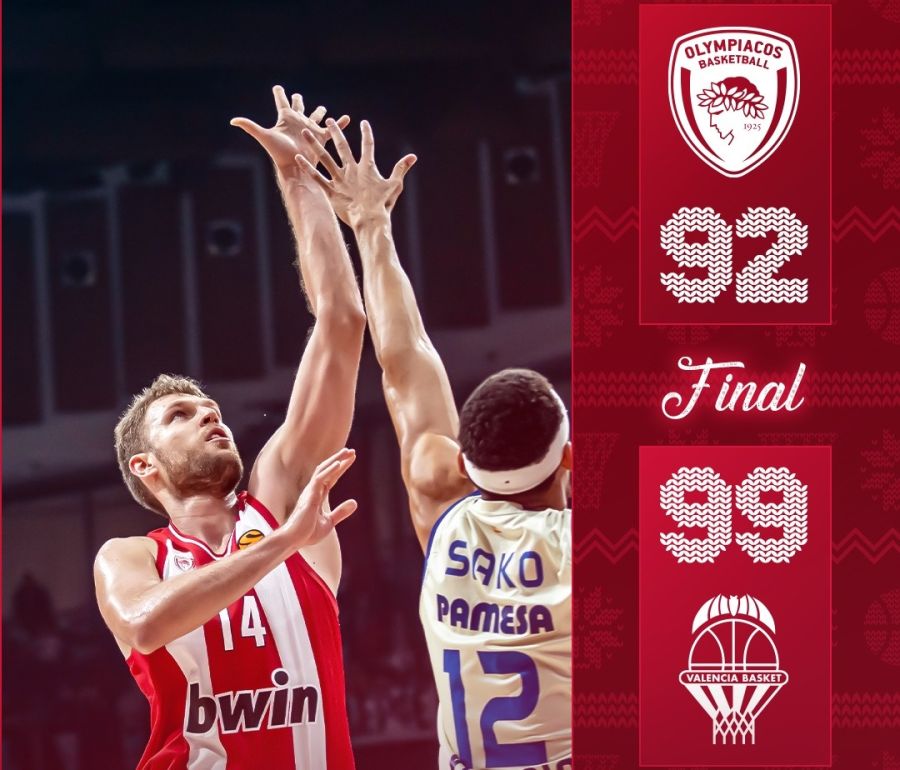 Euroleague: Πλήρωσε το τελευταίο δεκάλεπτο ο Ολυμπιακός κόντρα στη Βαλένθια