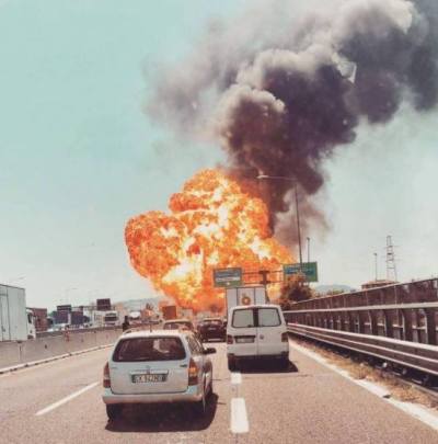 Ισχυρή έκρηξη σε αυτοκινητόδρομο της Μπολόνια