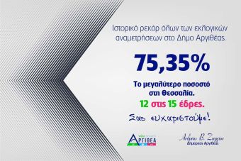 Δήλωση Δημάρχου Αργιθέας, Ανδρέα Στεργίου, για το αποτέλεσμα των εκλογών της Κυριακής 8 Οκτωβρίου