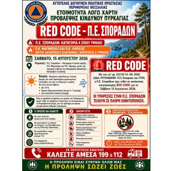 Θεσσαλία: Βροχές και καταιγίδες το Σάββατο (15/8) – Πολύ υψηλός κίνδυνος πυρκαγιάς στις Σποράδες
