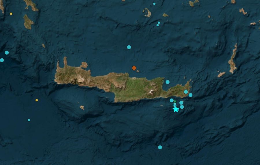 Ισχυρός σεισμός 5,7 Ρίχτερ στο θαλάσσιο χώρο, νότια της Π.Ε. Λασιθίου
