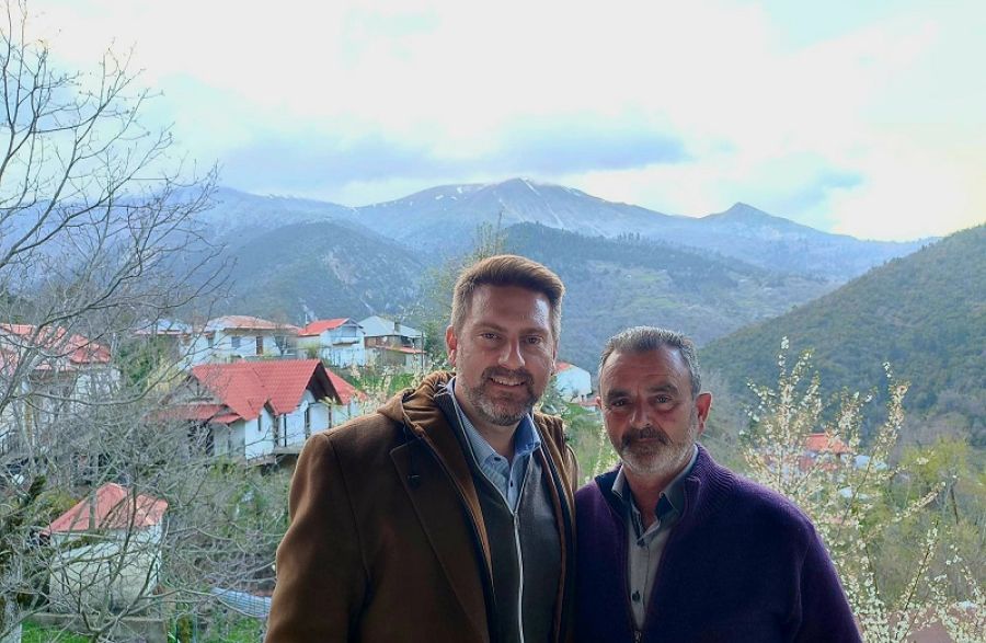 Ανακοίνωση υποψηφιότητας Νίκου Τουραλιά με τον Δήμαρχο Αργιθέας, Ανδρέα Στεργίου