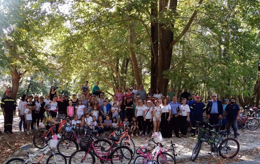 Πραγματοποιήθηκε η ποδηλατοβόλτα στο δάσος του Ανωγείου με το μήνυμα &quot;Γίνε εθελοντής μη μένεις θεατής&quot;
