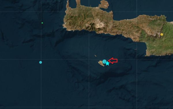Ισχυρός σεισμός 5,3 Ρίχτερ στο θαλάσσιο χώρο, κοντά στην Γαύδο