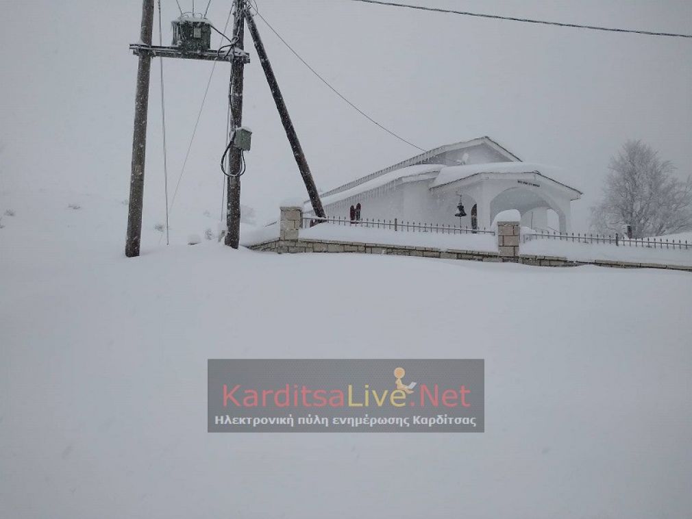 Συνεχίζονται για 3η ημέρα οι χιονοπτώσεις στα ορεινά της Καρδίτσας (+Φώτο +Βίντεο)